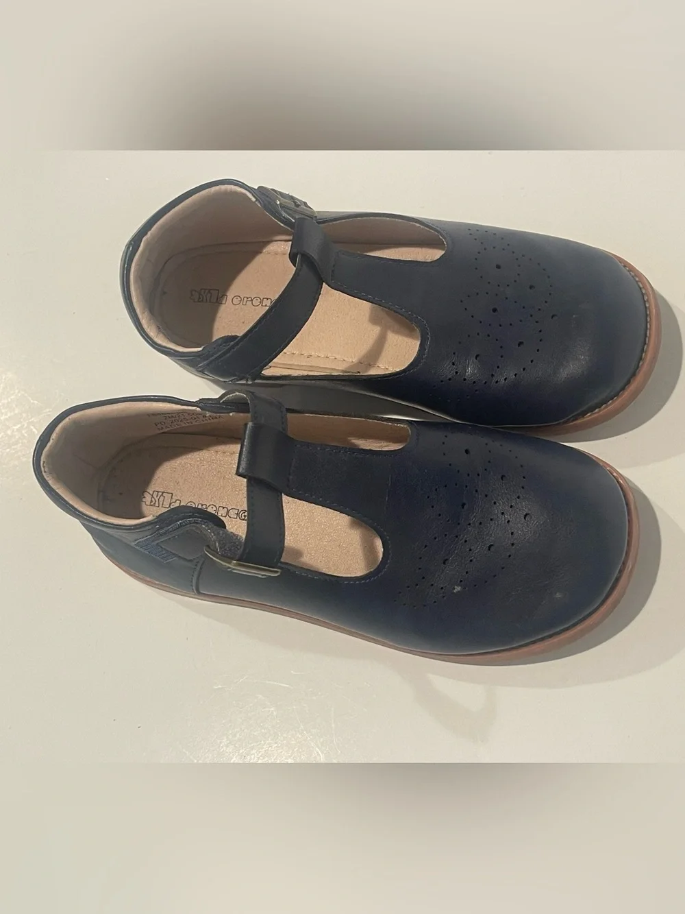 Kiderence junior girl 2 Mary Jane Navy Kids T-Strap Leather School loafer Shoes